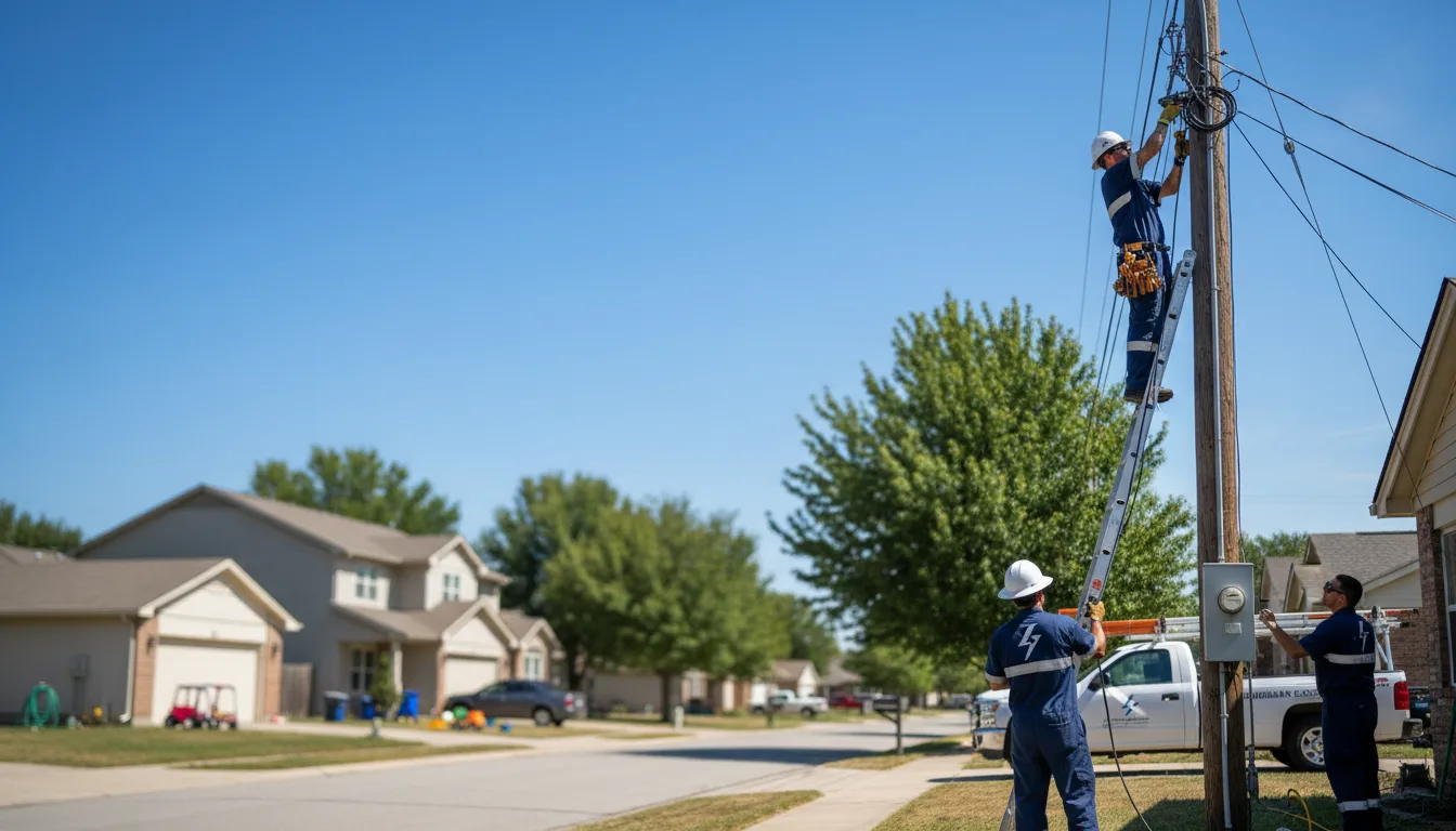 Residential electrician providing installation services in London, OH